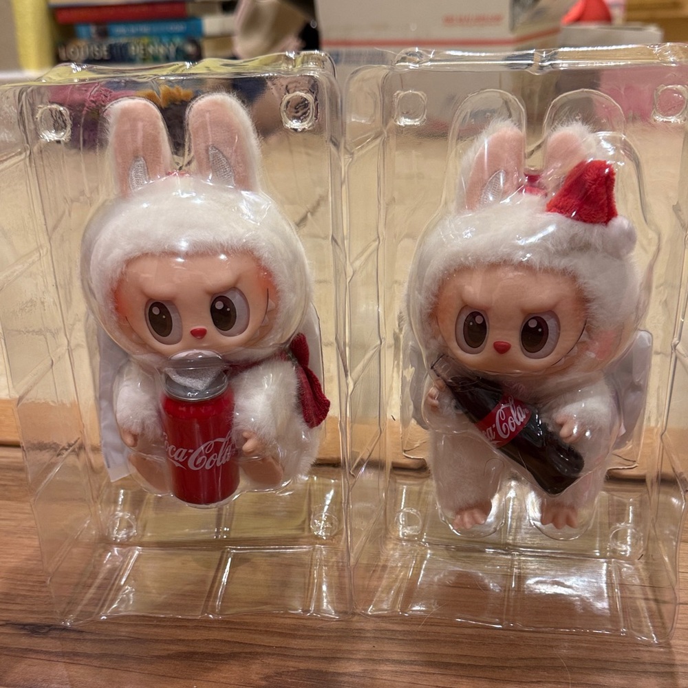 Coca Cola Bunny Dolls with Red and White Accents